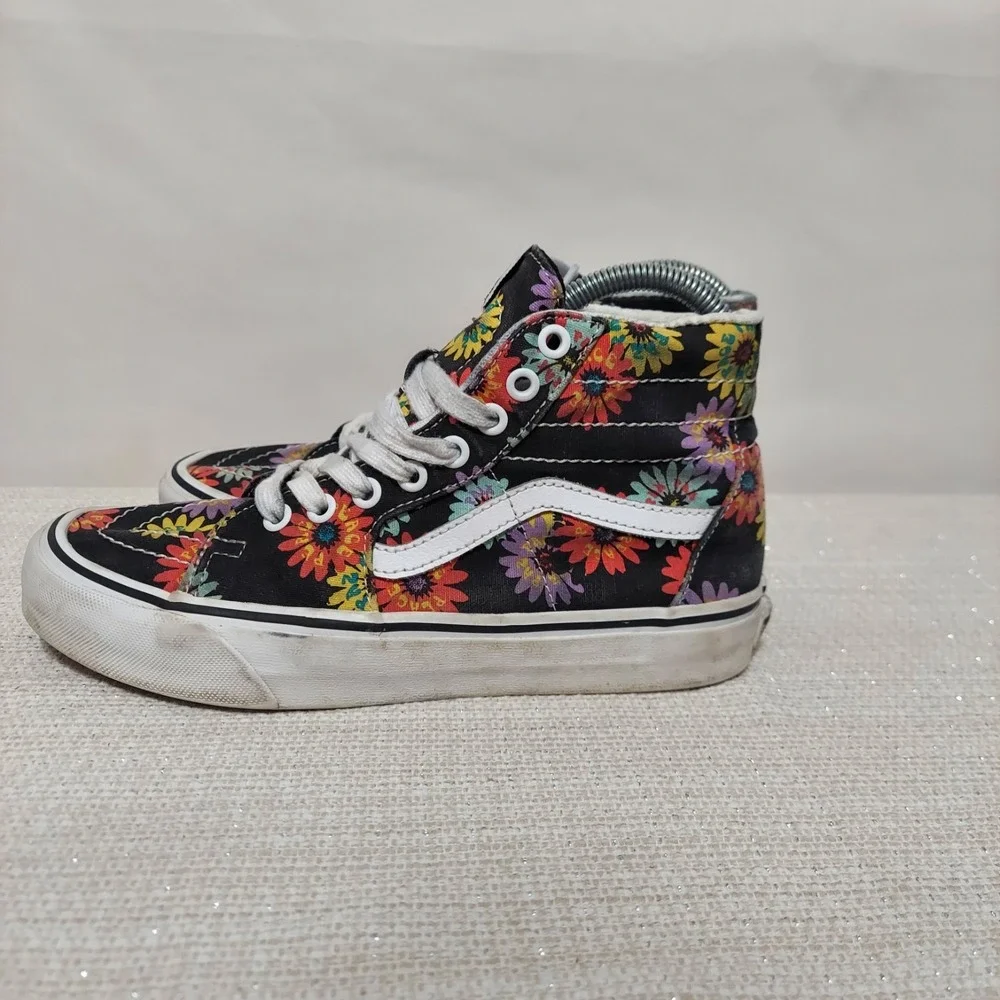 Vans Sk8-Hi Tapered Peace Floral‎ Sneakers Colorful Daisy Unisex Canvas W7.5/M6